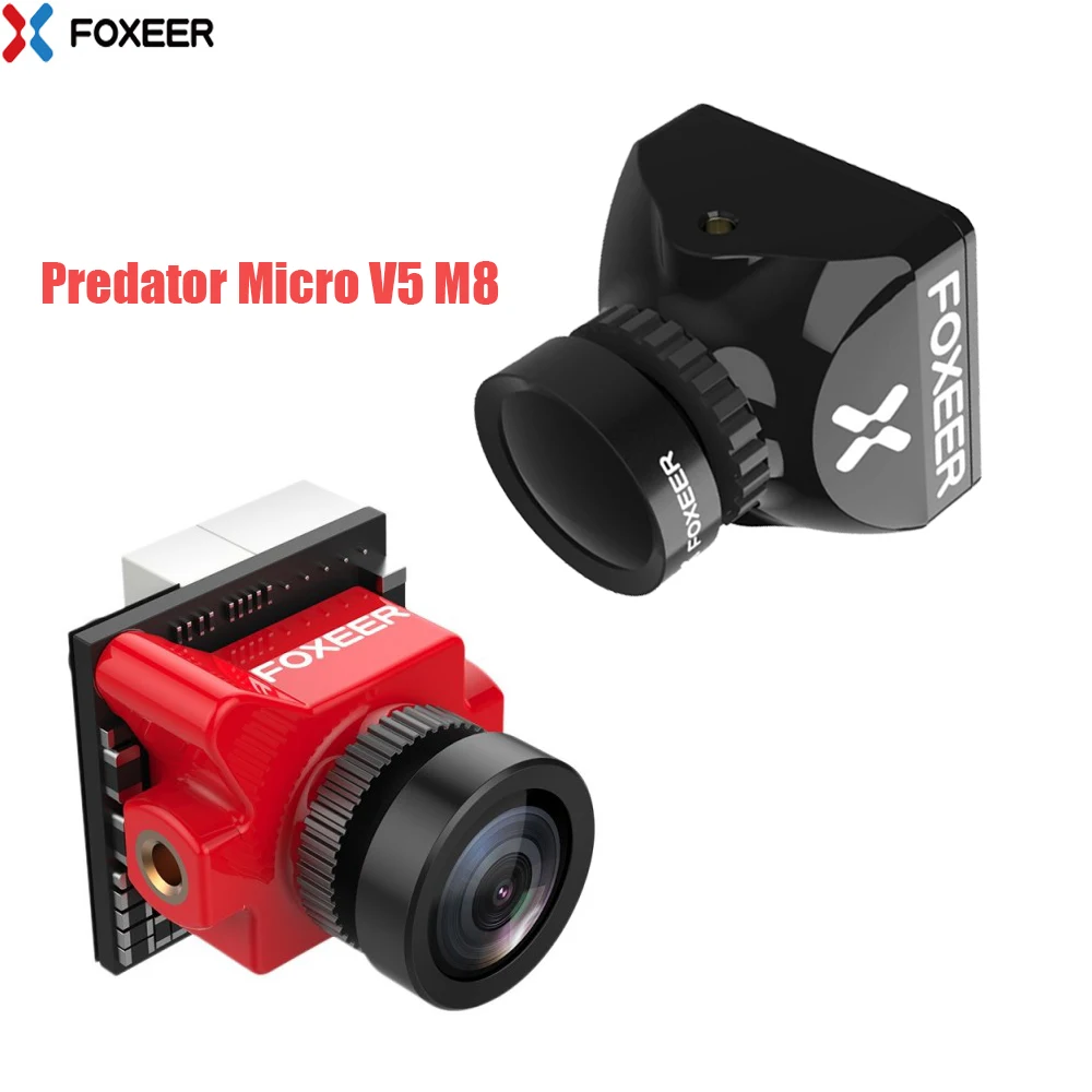 

Foxeer Predator Micro V5 Camera 16:9/4:3 PAL/NTSC switchable 1.7mm lens 4ms Latency Super WDR FPV Camera M8 for FPV RC Drone