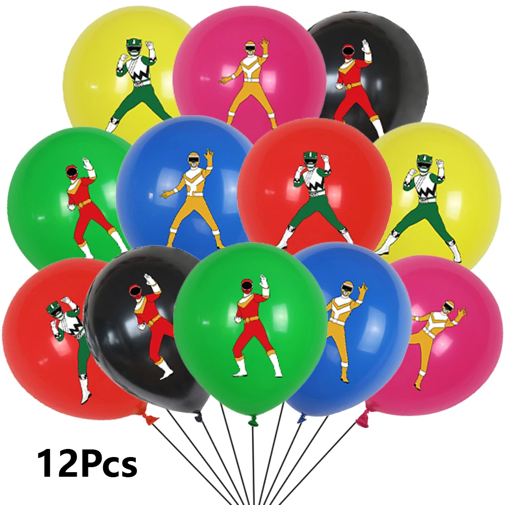 Воздушные шары 12 шт./лот с питанием от дальнего расстояния, 12-дюймовые маски, герои, латексные шары, супер ниндзя, украшение вечерние НКИ, на день рождения, для мальчиков, детские игрушки