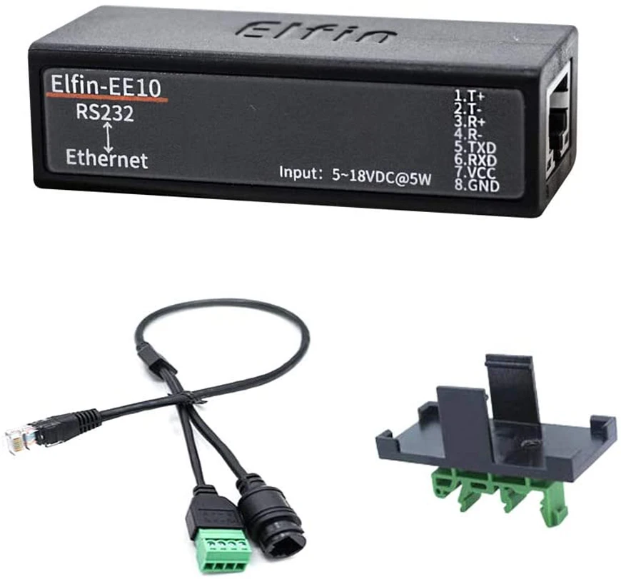 Elfin-EE10A serial server RS232 single serial server to Ethernet ModbusTCP/HTTP