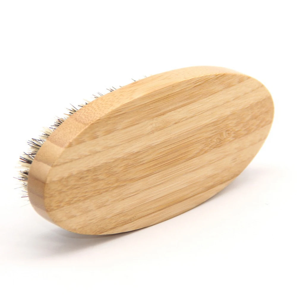 Brosse à barbe en poils de sanglier naturels pour hommes, massage du visage en bambou, peigne la barbe et la moustache, livraison directe