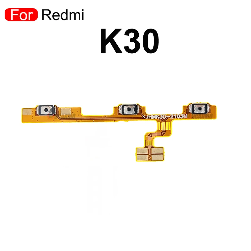 For Xiaomi Redmi K30 4G 5G Power On Off Volume Up Down Buttons Flex Cable Replacement Parts