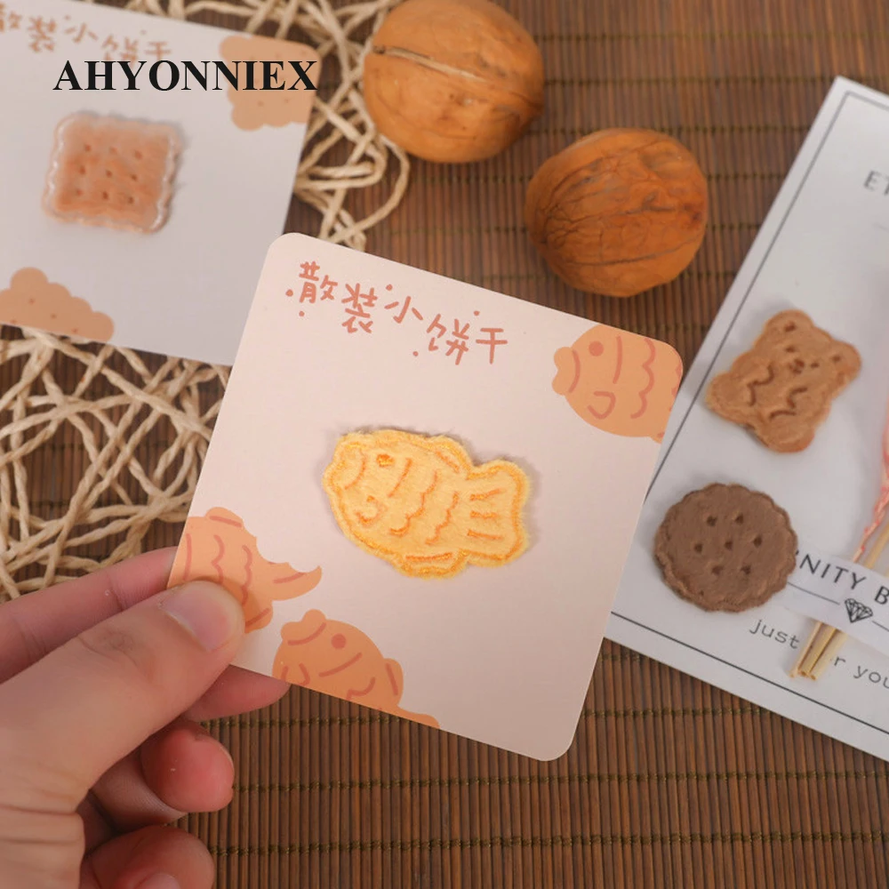 AHYONNIEX Small Cookie Patch Embroidery Sticker Iron on Patches for Clothing Applique Embroidery DIY Clothing Accessories