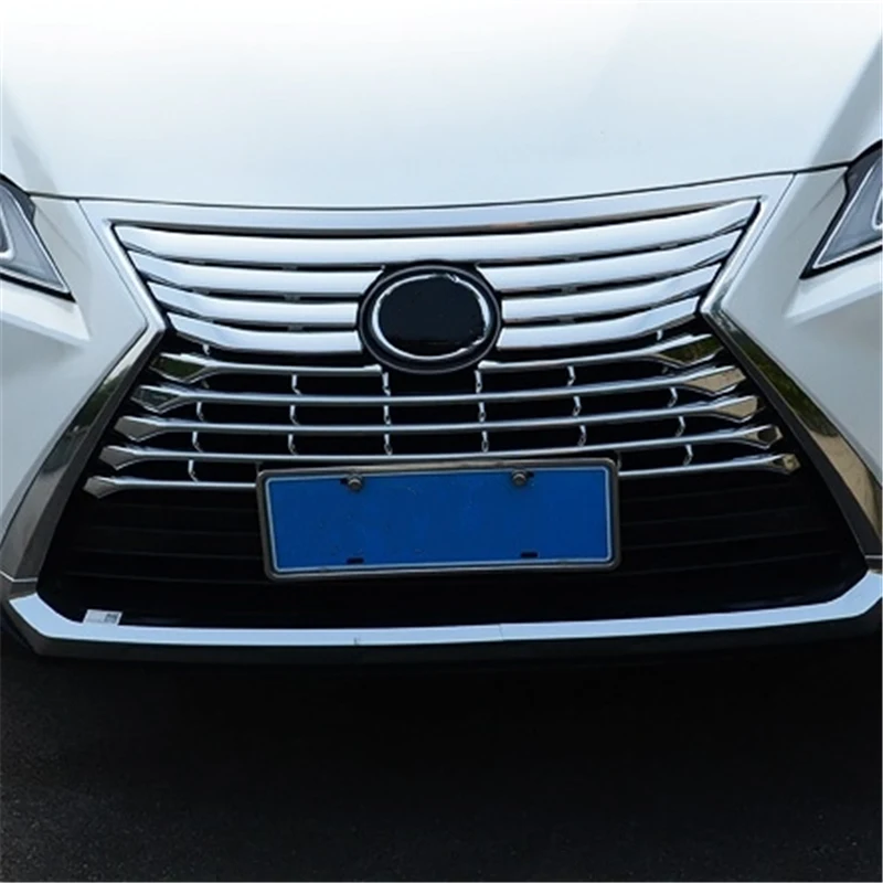 

WELKINRY car auto cover For Lexus RX 2016 2017 2018 ABS chrome front head face air intake vent airscoop grille assembly trim