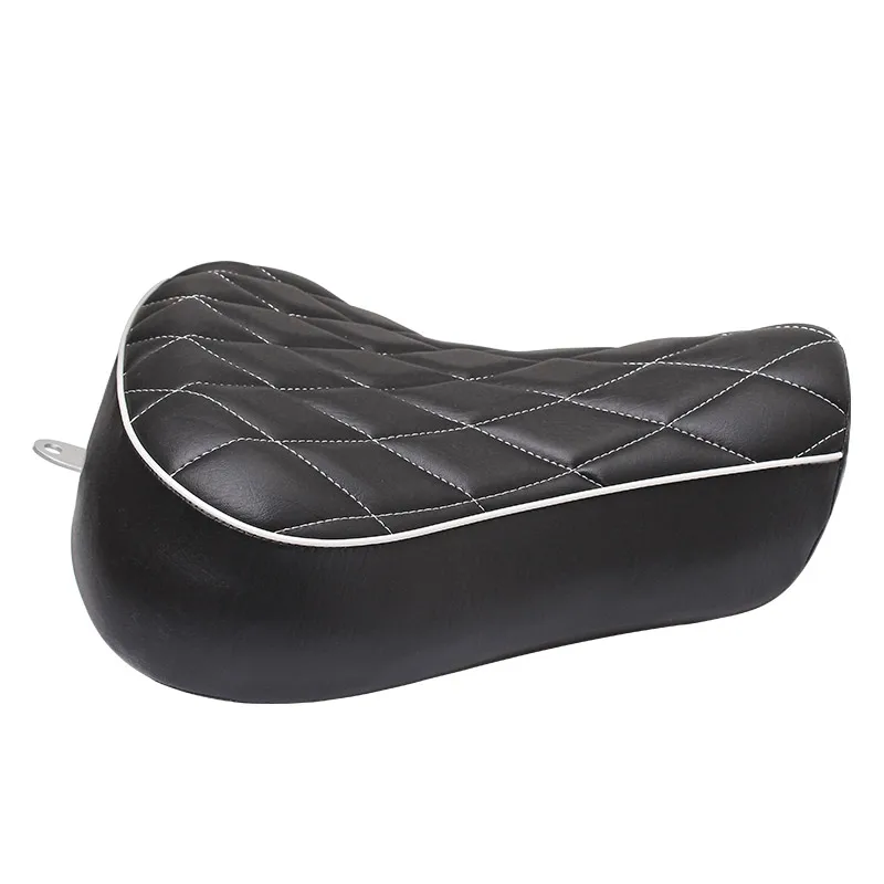 مقعد منفرد للسائق الأمامي للدراجة النارية باللون الأسود الماسي لـ 1983-2003 Harley Sportster 883 1200 Custom 1100 XLH1100 Roadster XLS