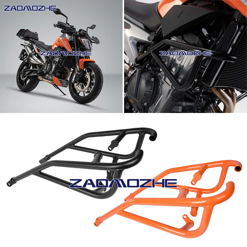 Motorcycle Duke 790 Engine Guard Bumper Crash Bar Protector Orange Black for KTM 790 Duke 2018 2019 Duke790 790Duke Accessories