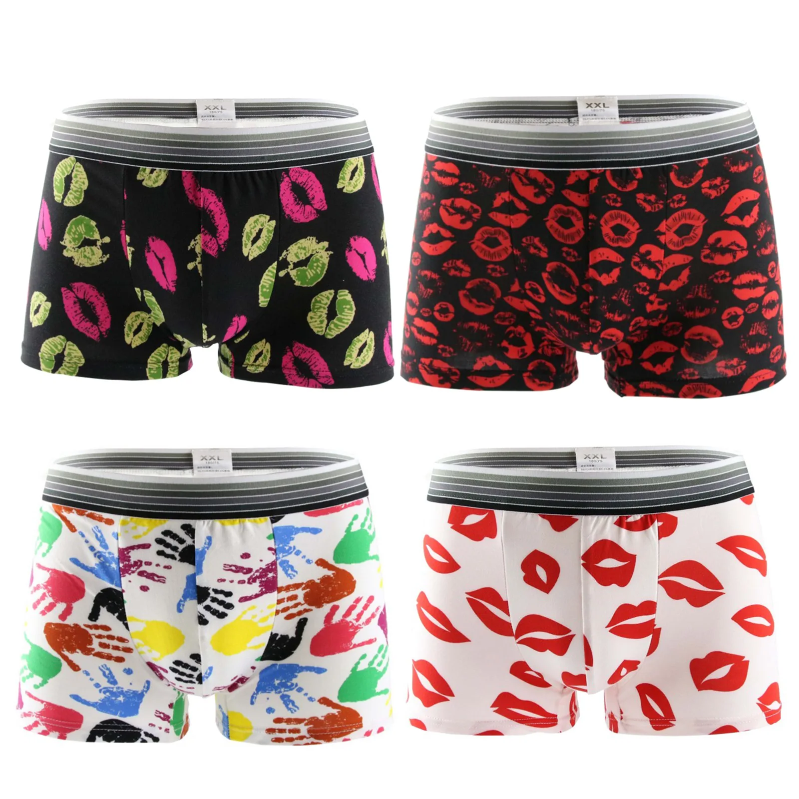 Bañadores de cintura baja con estampado de moda para hombre, Bóxer corto transpirable, calzoncillos con bolsa para bulto, cintura elástica, ropa interior, traje de baño