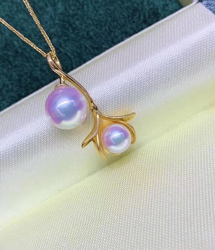 

TWO PEARLS 925 Sterling Silver Pendant Mountings Findings Settings Jewelry Parts Fittings Accessories for Pearls Beads