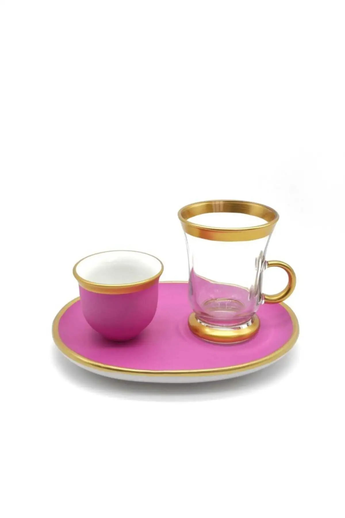 

Uras 18 Piece Colorful Tea Set (6 Persons) English Tea Cup Glass Cup