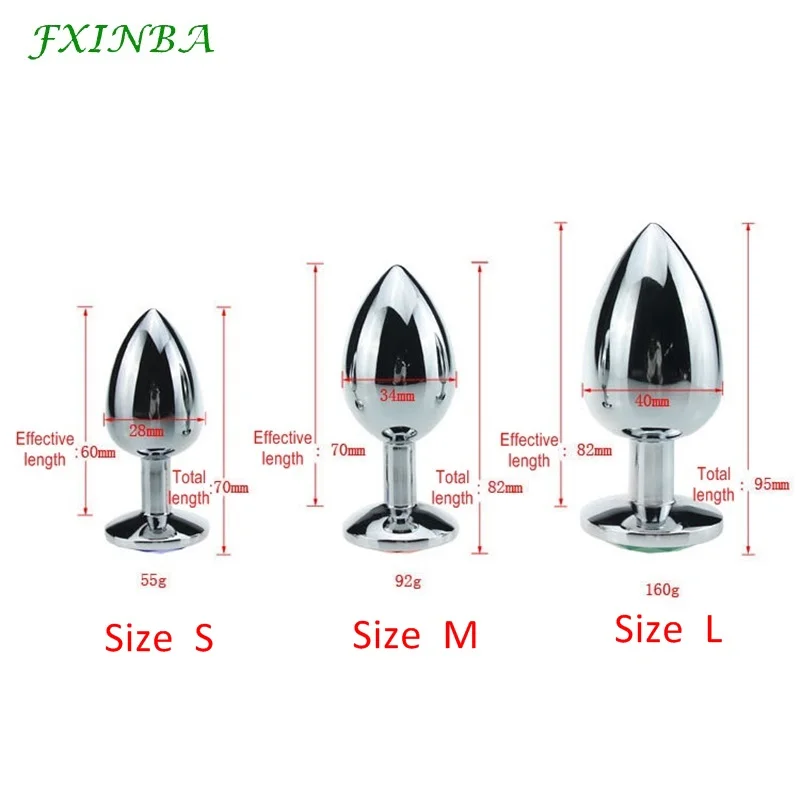 FXINBA Stainless Steel Anal Plug Metal Butt Plug Large Set Tail Anal Beads Jewelry Buttplug Adult Sex Anal Toys for Women Man