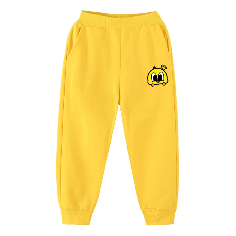 

Boys Girls Clothing Sweatpants Children's Ankle-Length Pants Autumn Cartoon 100%Cotton Elastic Waist Kids Trousers Baby Leggings