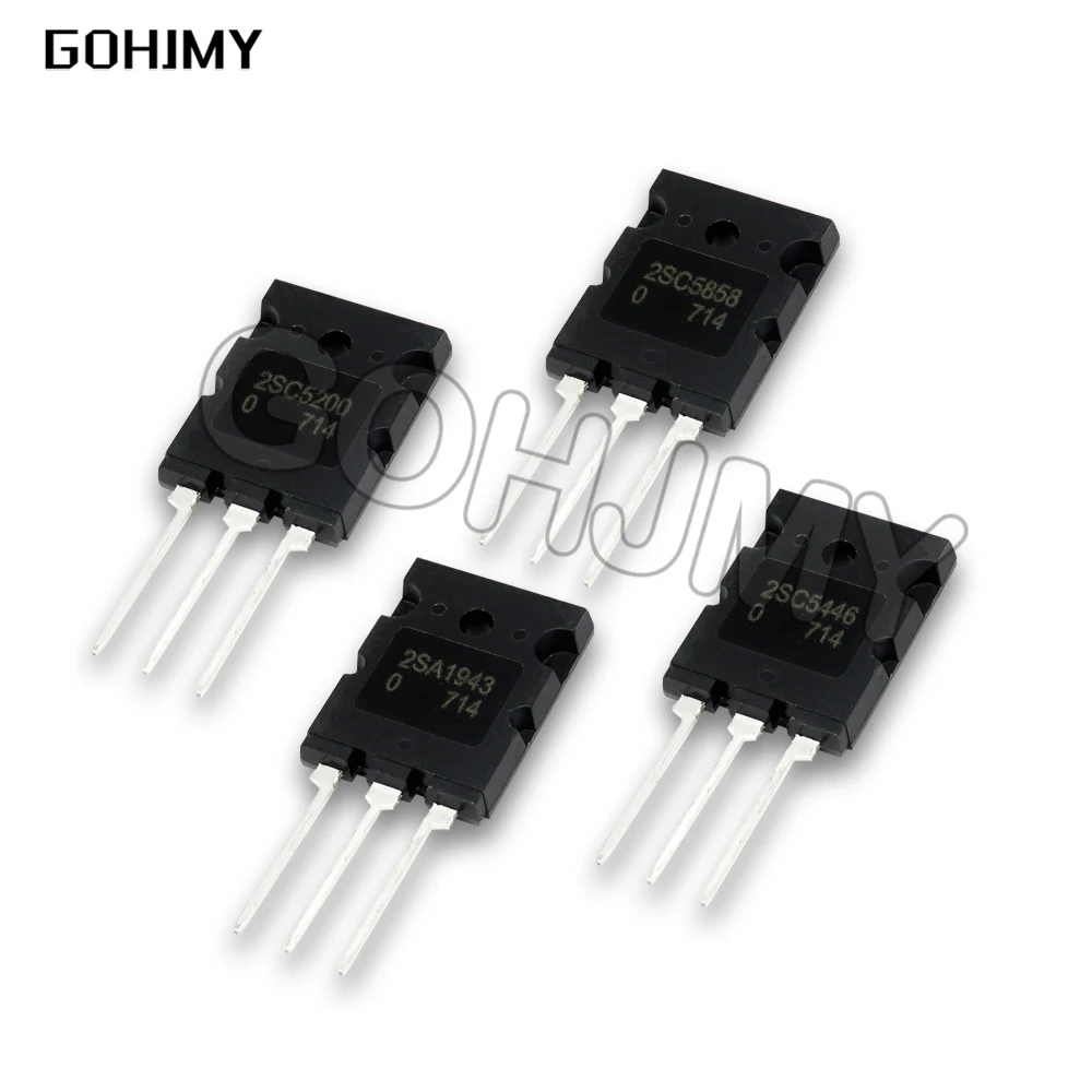 6PCS 2SC5200 TO-3P C5200 5200 2SA1943 A1943 2SC3998 TO-3PL transistor 3 pares (2SC5200 + 2SA1943)