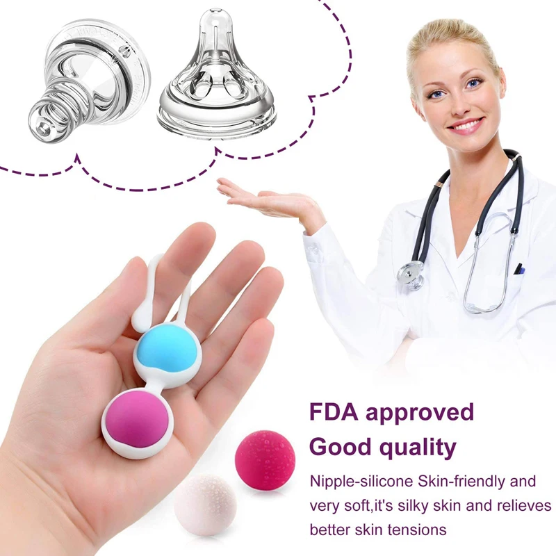 Silicone Kegel Balls Set Geisha Ben Wa Vaginal Balls Vagina Tightening Exerciser Built-in metal ball intimate Sex Toy for women