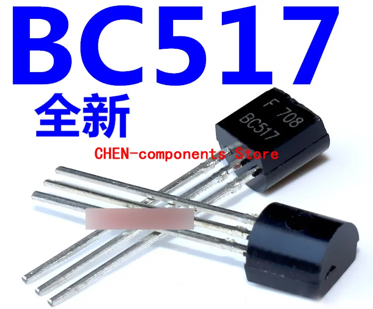 50Pcs BC517 Om-92 Darlington Transistor Npn Rechte Insert Triode