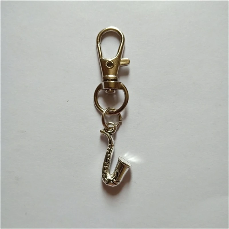 Saxophone Keychain, Musical Instrument Keychain, Saxophone Jewellery, Music Lover Keychain, Vintage Keychain