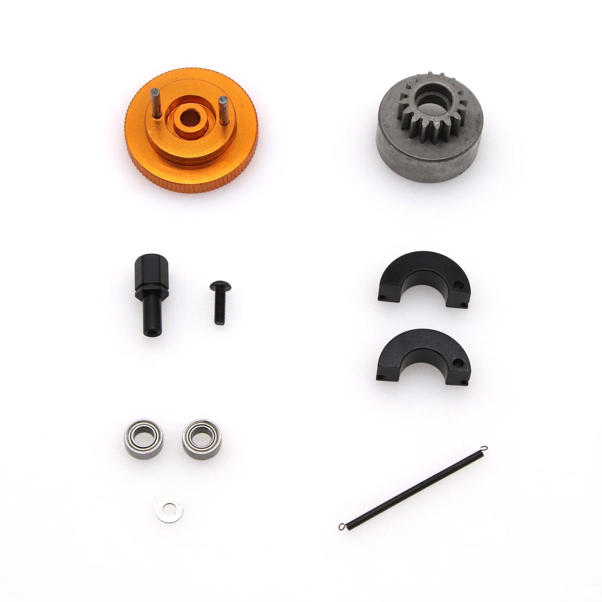 RC 14T / 16T-21T Gear Two Speed Clutch Set Bell Springs Flywheel Bearings Axle Engine Nut For 1/8 1/10 HSP RC Nitro Engine Car