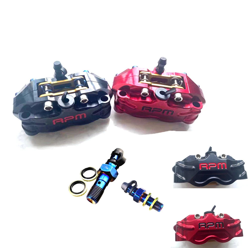 Uniwersalny przedni tylny zacisk hamulca motocyklowego RPM 4Piston 82mm do skutera Honda Yamaha RSZ JOG Force Dirt Bike