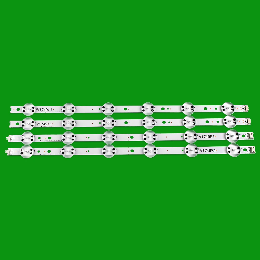 4pcs LED Backlight Strip For LG 49" TV 6916L-2862A 6916L-2863A V17 49 R1+L1 ART3 49UJ670V-ZD 49UJ6560 49UJ651V LC490DGG(F