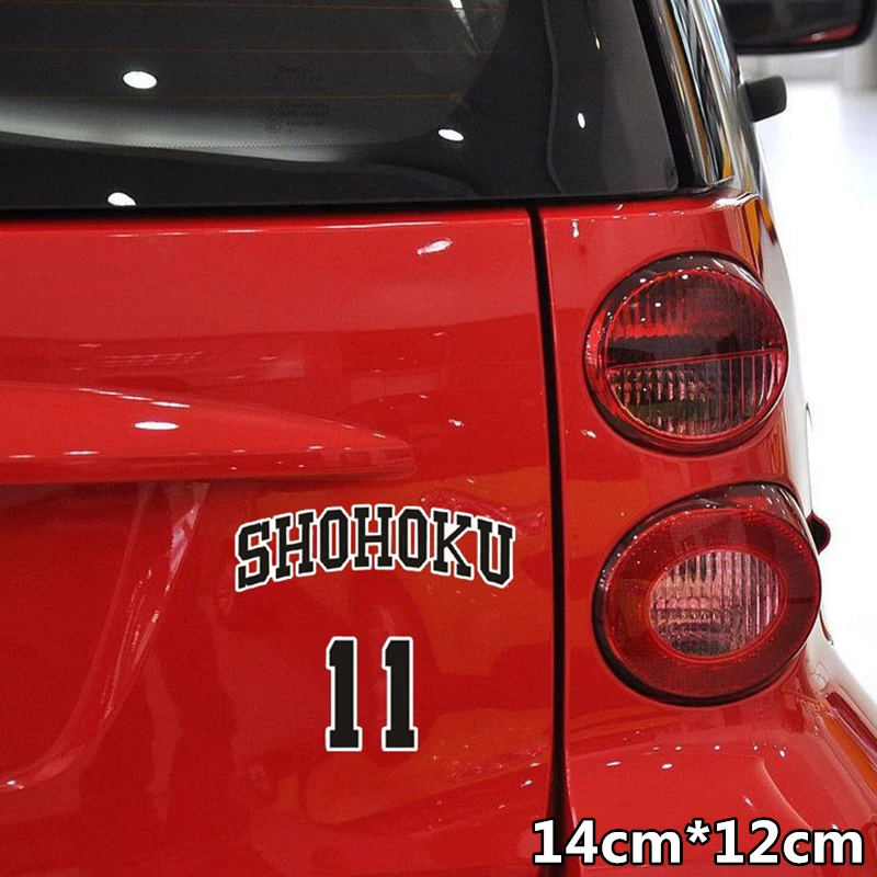 Car Stickers Slam Dunk Shohoku Team Number Sakuragi Hanamichi Kaede Rukawa For Fuel Tank Cap Bumper Trunk Motorcycle D25