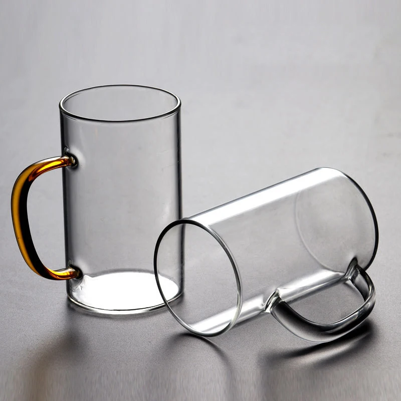 High quality Glass Coffee milk Mug Tea Mug 300ml Heat Resistant Glass Tea Cup Coffee Cup Drinkware gift Milk cup