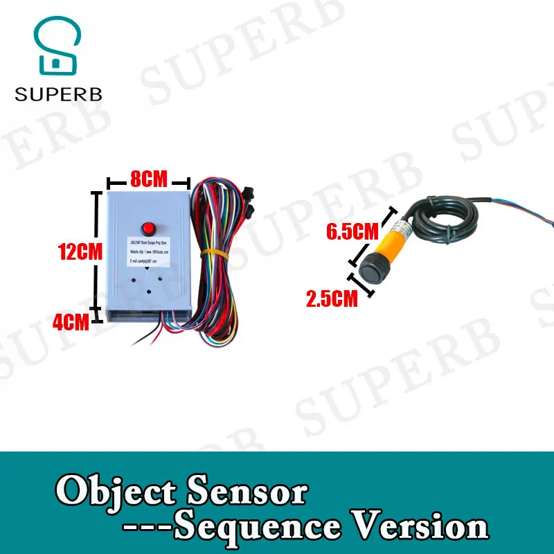 Acessórios para sala de fuga da vida real, sensor de objeto, qualquer objeto próximo aos sensores no pedido certo para desbloquear de excelentes adereços para sala de fuga