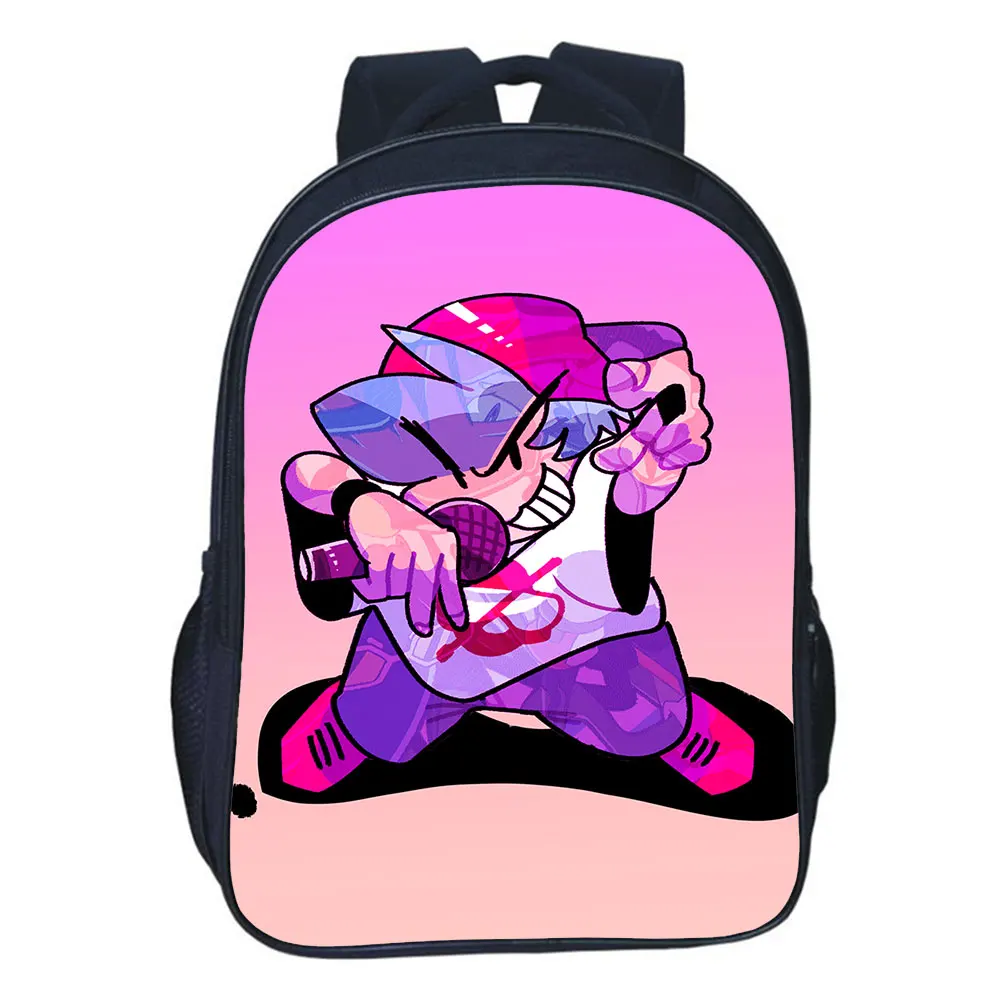 Funkin-Mochila escolar de viaje para adolescentes, morral de 16 pulgadas con dibujos animados