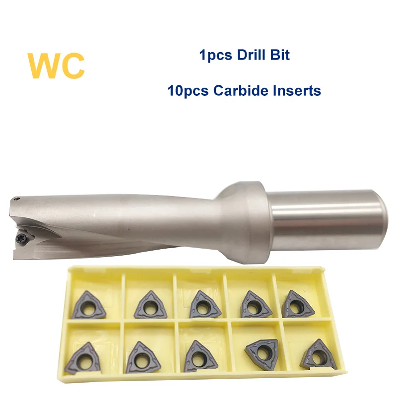 Indexable Insert Drills Bits Set C25 5D WC 14 mm 15mm 16mm 17mm 18mm 19mm 20mm  Fast Drilling Shallow Hole U Drill Tool Metal