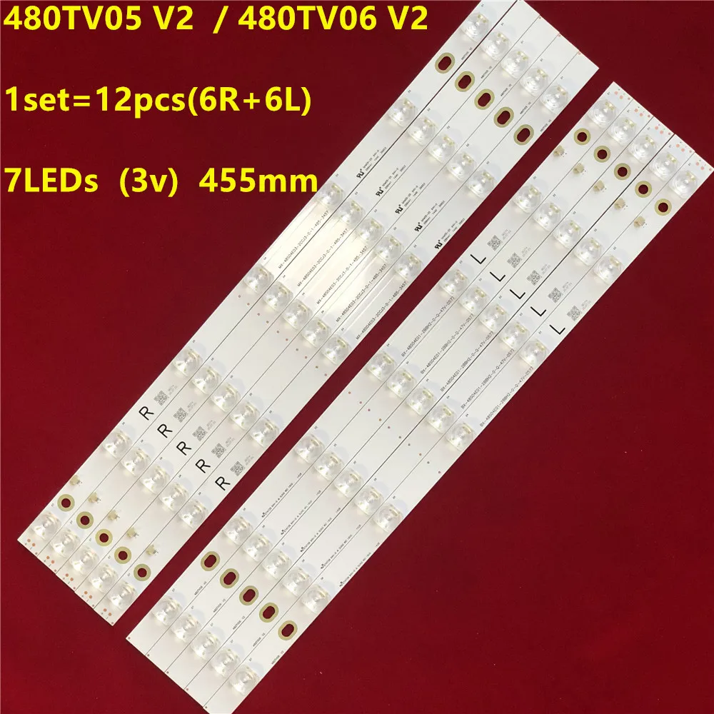 

LED Backlight Strip 480TV05 480TV06 V2 BX-48S04E01-2BBH2 MX-48S04E03-2CCJ3 for TX-48AX630B TX-48AX630E TX-48AXW634 TH-48AX670T