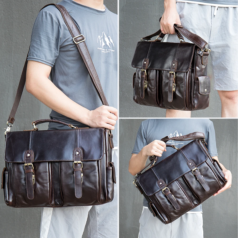 Imagem -03 - Westal Masculino de Couro Genuíno Bolsa do Mensageiro do Vintage Bolsa Casual Horizontal Masculino Bolsas de Ombro Crossbody Bolsa para Homem 8942