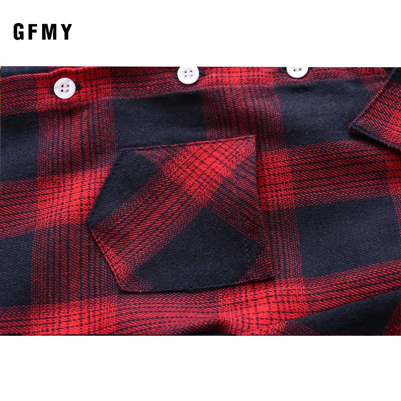 GFMY Boys shirts for Girls British Plaid child Shirts kids school Blouse red tops clothes Kids Children plaid 12 years