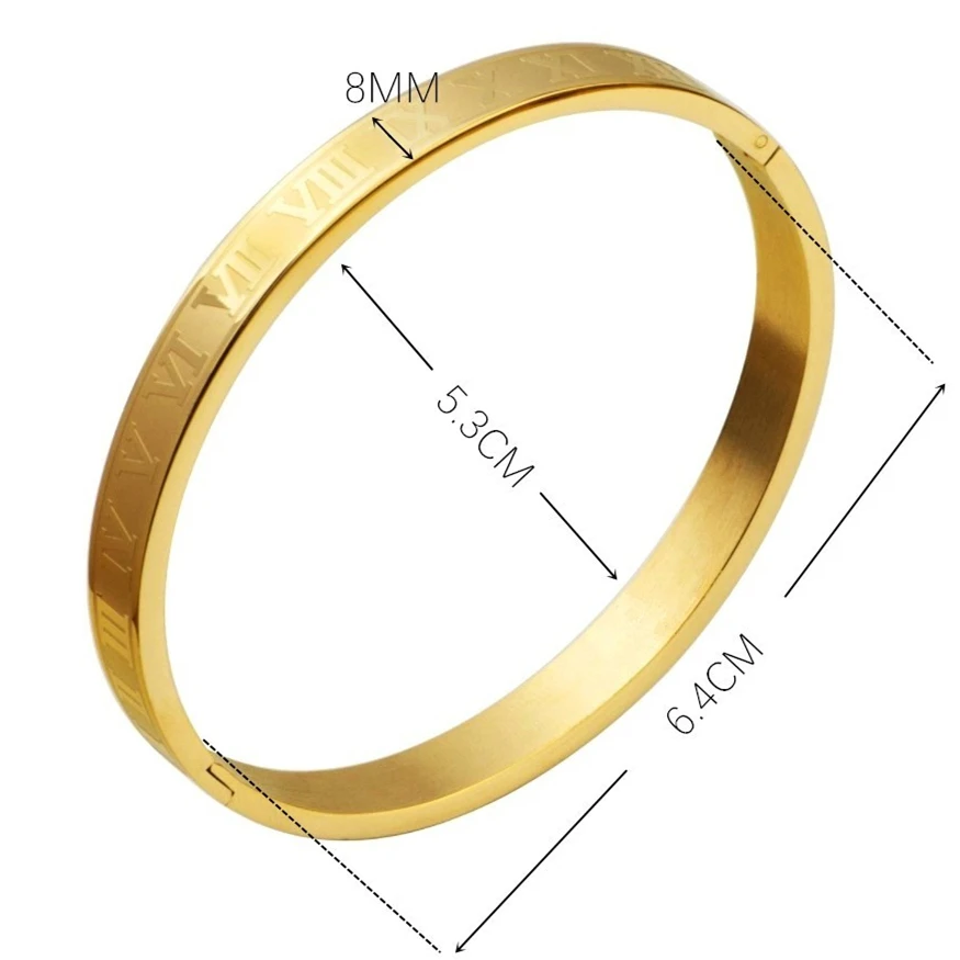 Luxury Roman Number Charm Woven Stainless Steel Bracelet Hip Hop Men Jewelry Gold Color Jewelry For  Men Pulseira Bileklik image 4