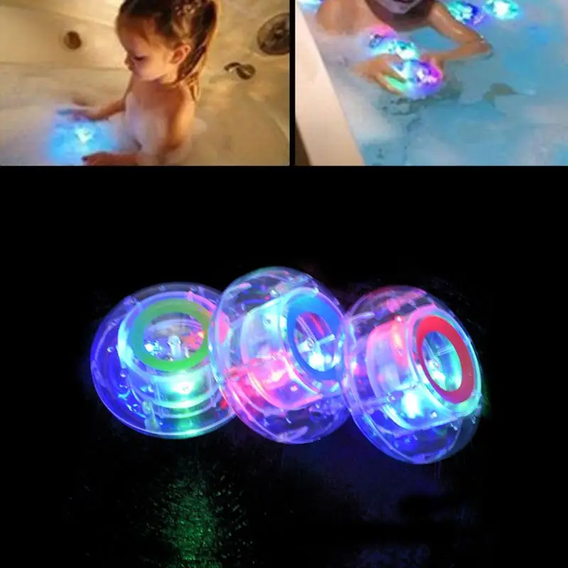 Bathroom LED Light Kids Color Changing Ball Toys Waterproof In Tub Bath Time Fun