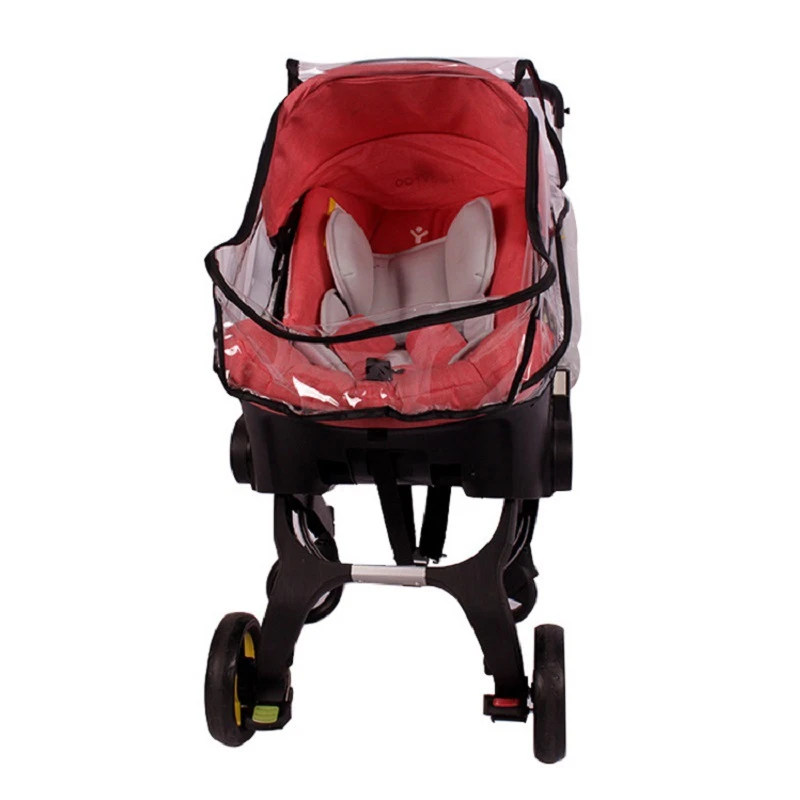 Car Seat Stroller Accessories Rain Cover Fit DNA/Foofoo Stroller 4 in1 Raincoat Safety PVC Baby Carriage Waterproof  Cover