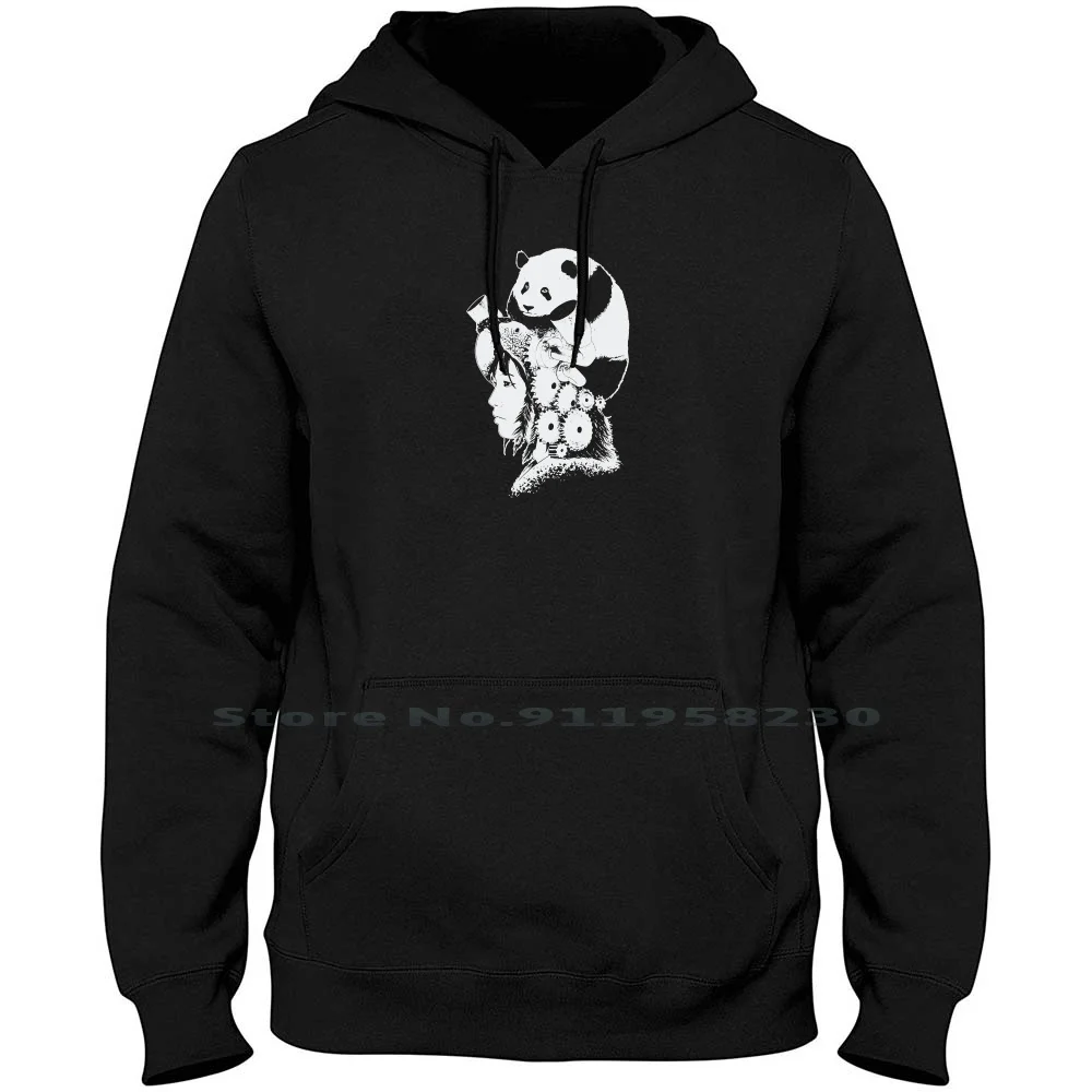 Beautipul Girl Panda Men Women Hoodie Pullover Sweater 6XL Big Size Cotton Panda Beau Tip Pan