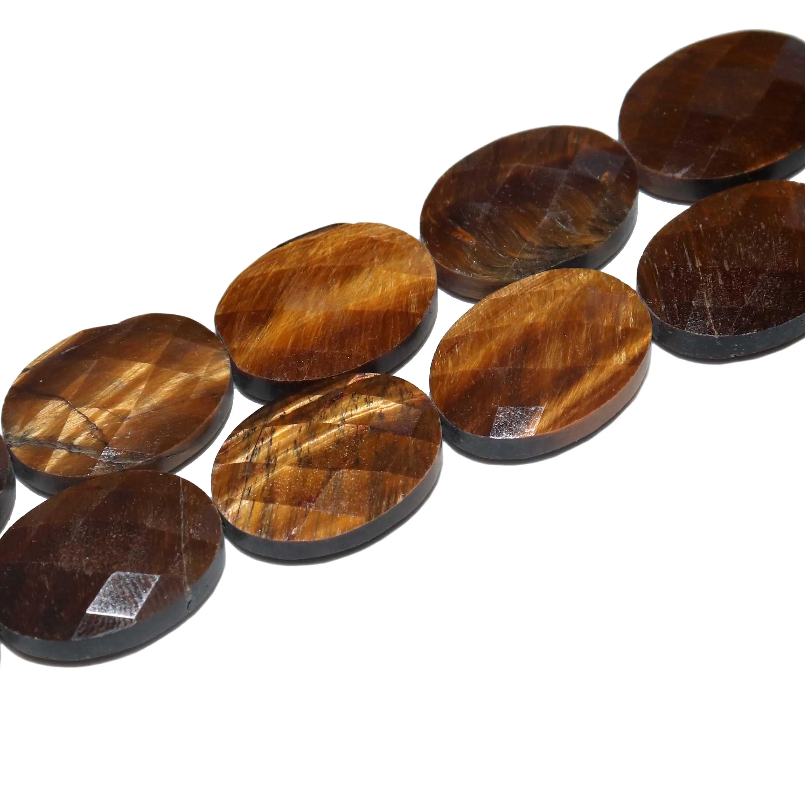 Faceted Natural Stone Oval Shape Agates Lapis lazuli Amazonite Stone Beads For Jewelry Making DIY Necklace Accessories 13*18MM