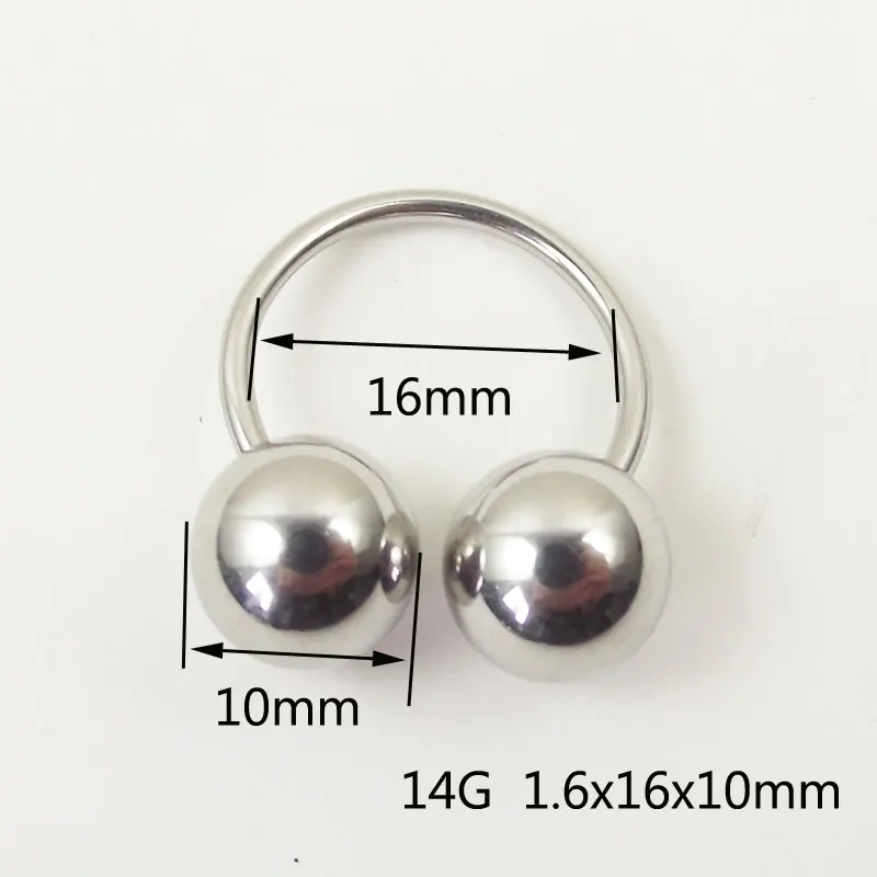 1 Piece Big Ball Stainless Steel CBR Ear Flesh Tunnel Hoop Sexy Rings Lip Horseshoe BCR Nose Rings Body Piercing Jewelry