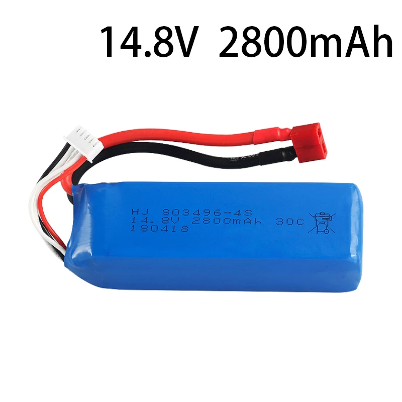 Li-PO battery 803496 14.8V 2800mAh 30C 4S T Plug for FT010 FT011 RC boat Lipo Battery Free shipping