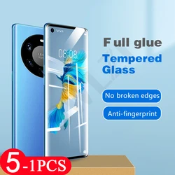 5-1Pcs 화웨이 메이트 40 RS 30 30E 20 프로 플러스 40E P40 P30 P20 라이트 E 20X 보호 전화 화면 보호기에 대한 강화 유리 필름