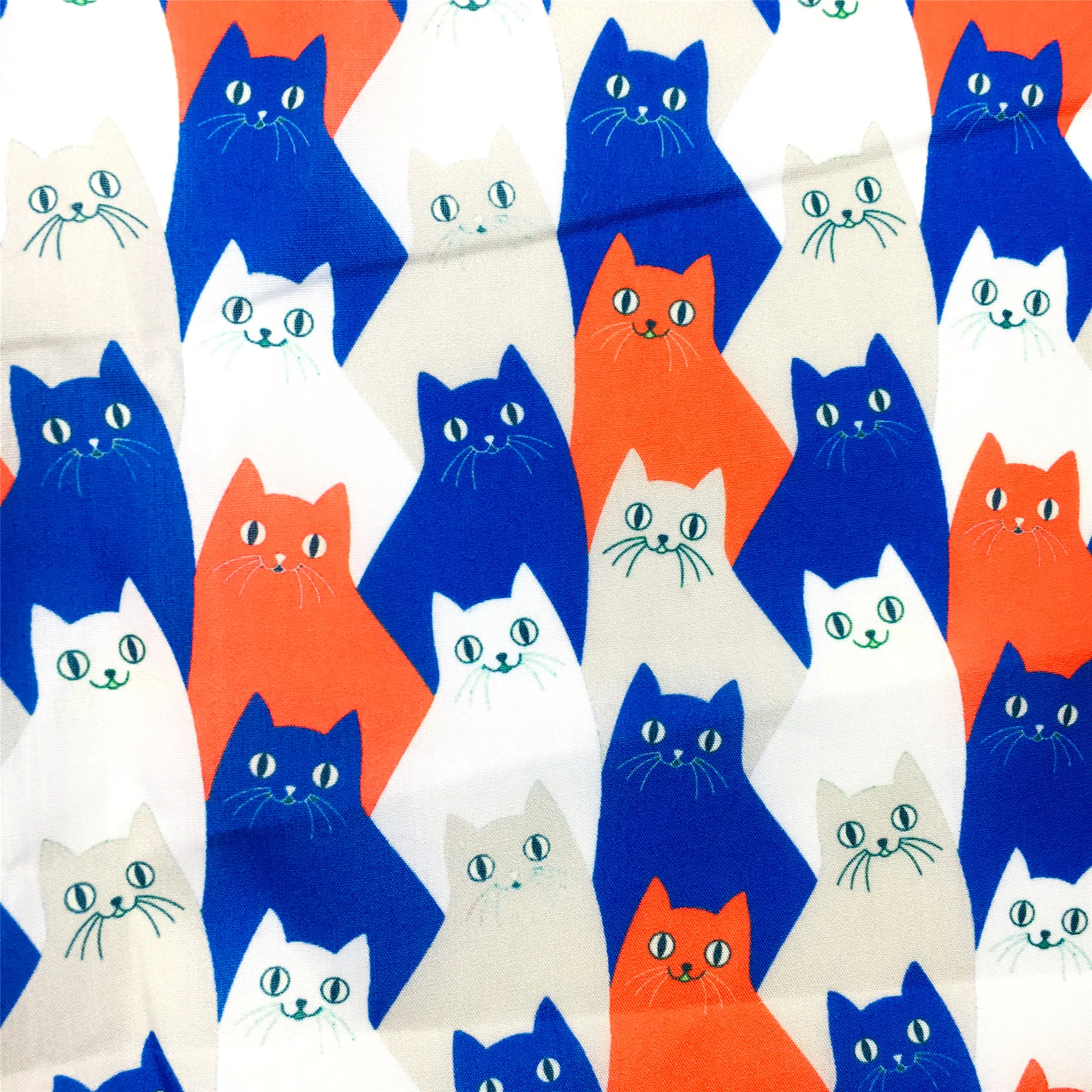 Poliester bawełna-tkanina na stroje kąpielowe do tkanek kot Fox szycie tkaniny pikowane materiał do robótek DIY Handmade 50*145cm