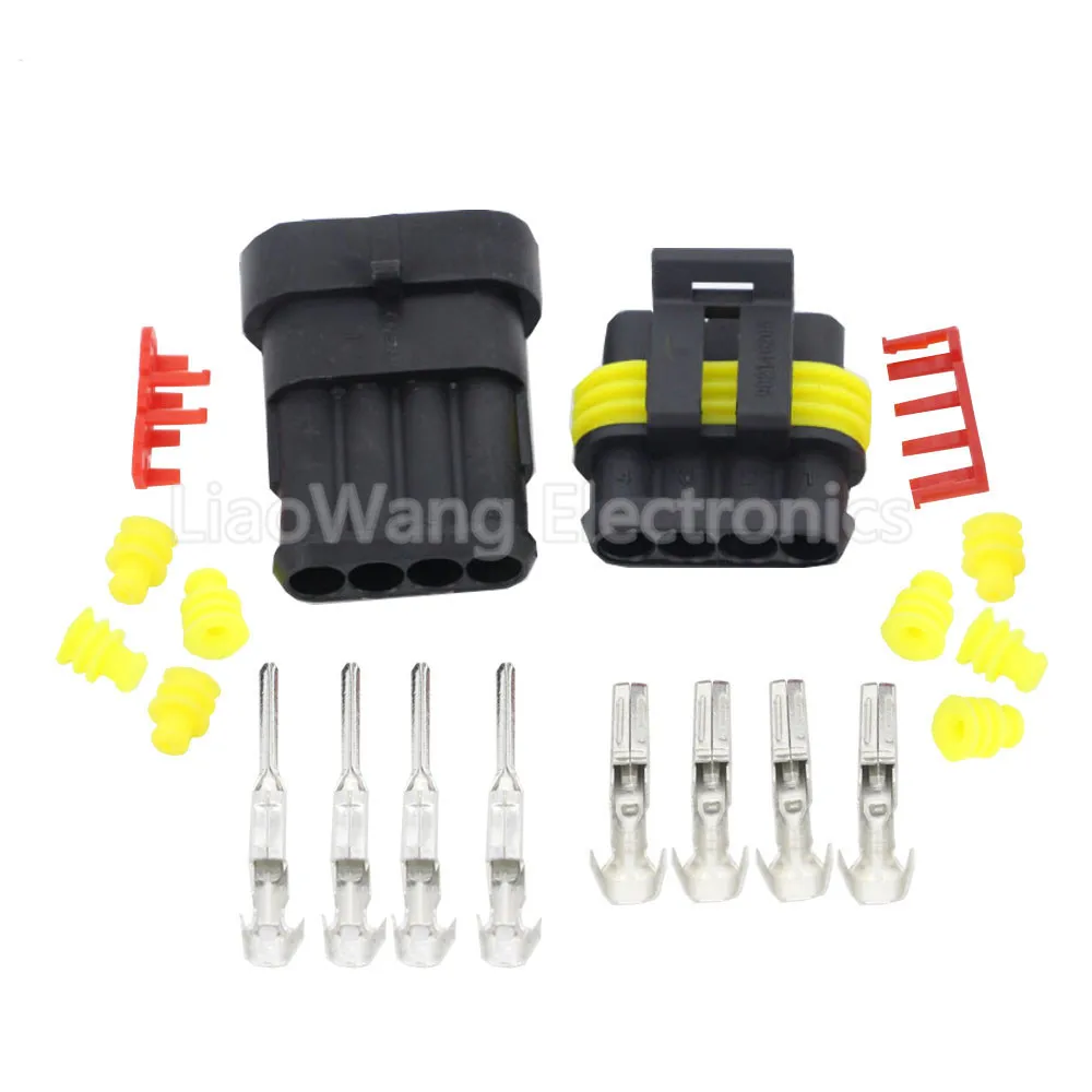 50 Sets 4-Pin 1,5 Steckverbinder, DJ7041-1.5-11/21 Wasserdichter Elektrischer Kabelstecker, Xenon-Lampen-Steckverbinder, Automobil-Steckverbinder – Detail 6