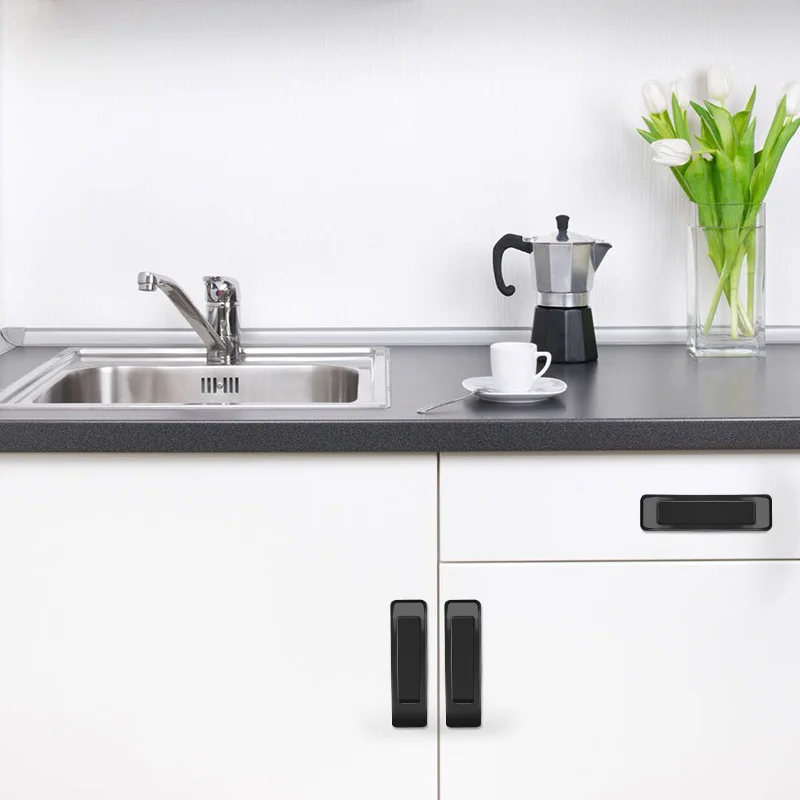 2pcs Paste the open sliding door handles for interior doors glass window cabinet drawer wardrobe Self-adhesive Handle