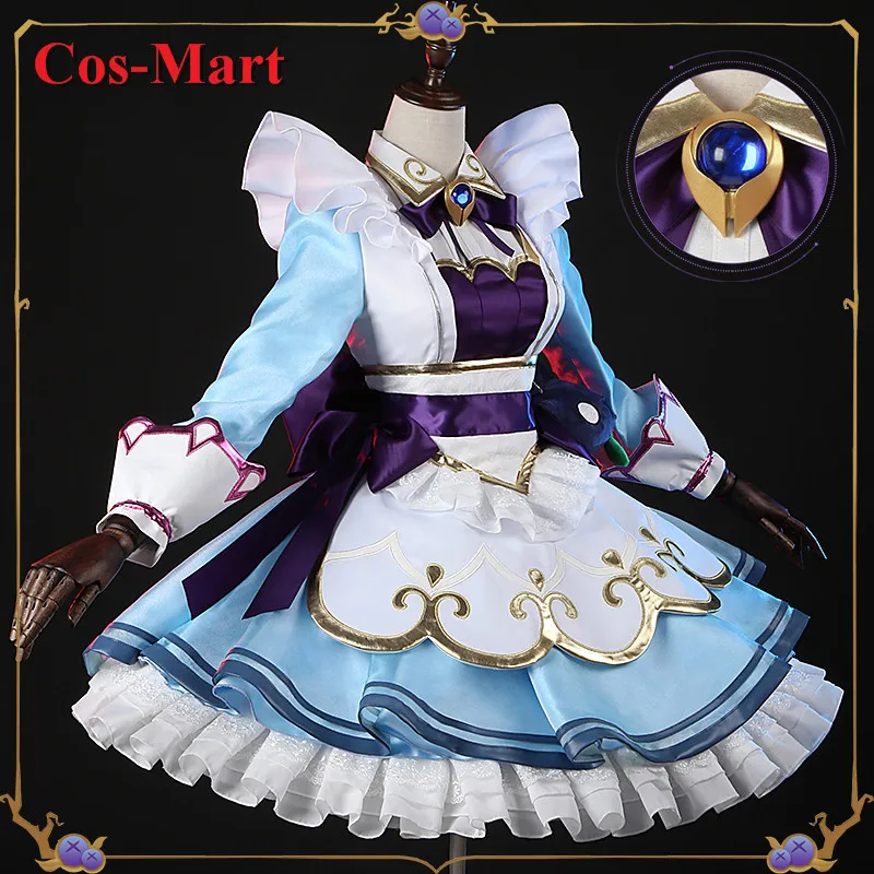 Cos-Mart Hot Game LOL Gwen Cosplay Costume Coffee Sweetheart Elegant Maid Dress Female Activity Party Role Play Clothing S-XL