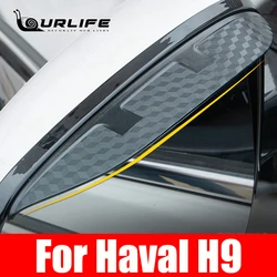 For Haval H9 2015 2016 2017 2018 2019 2020 2021 2022 Car Rearview Eyebrow PC Material Mirror Rain Car Decoration Accessories