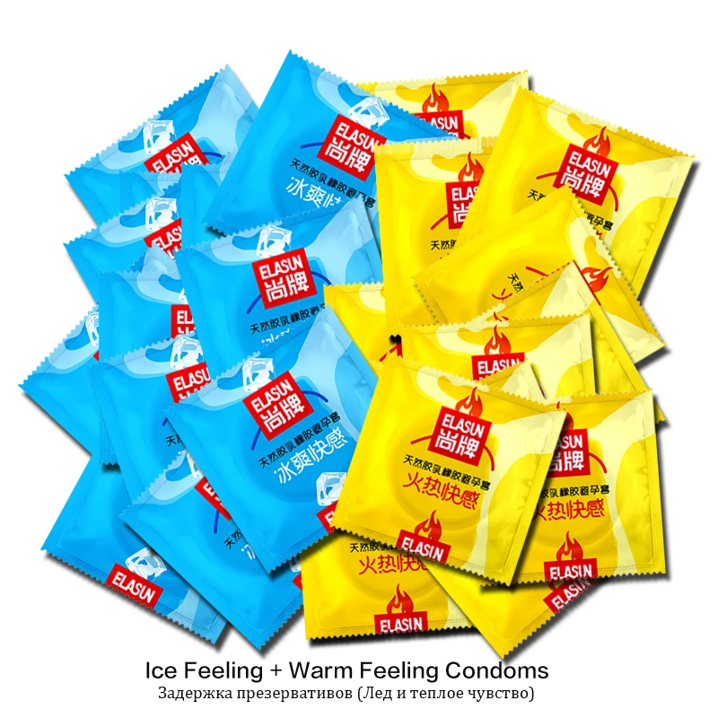 50/100/200PCS Elasun Condoms For Men Physical Delay Lubricated Penis Sleeve Time Delay Ejaculation Contraception Sex Product New