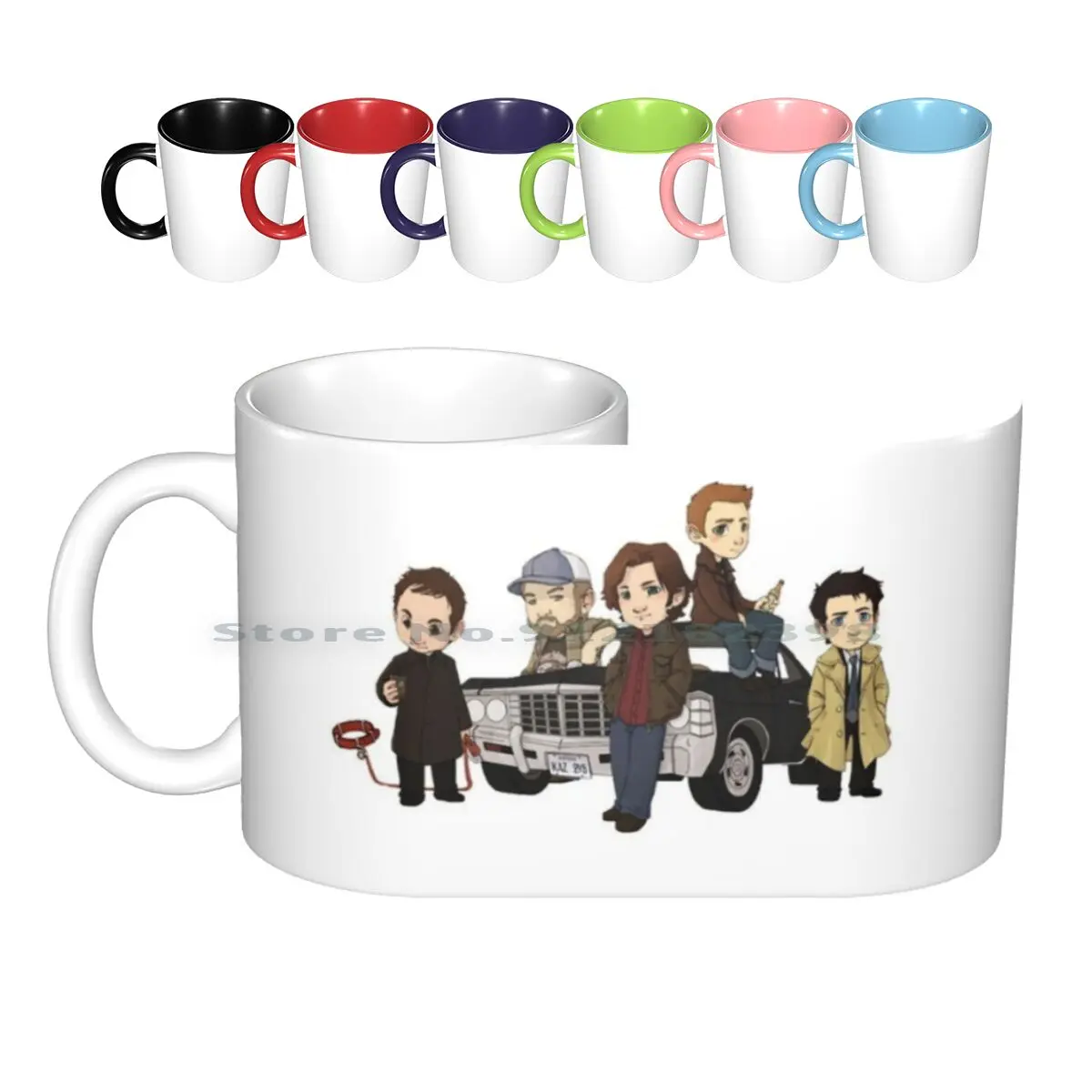 Supernatural Cartoon Design Ceramic Mugs Coffee Cups Milk Tea Mug Supernatural Super Natural Cute Cartoon Supernatural Cartoon