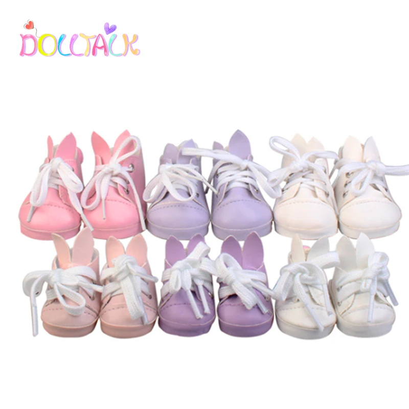 Fashion Mixed 14 inch Or 18 inch Rabbit Ears Doll Shoes For Reborn Bebe Dolls & Mini Exo Blyth Toys Dolls For Girl's Best Gift