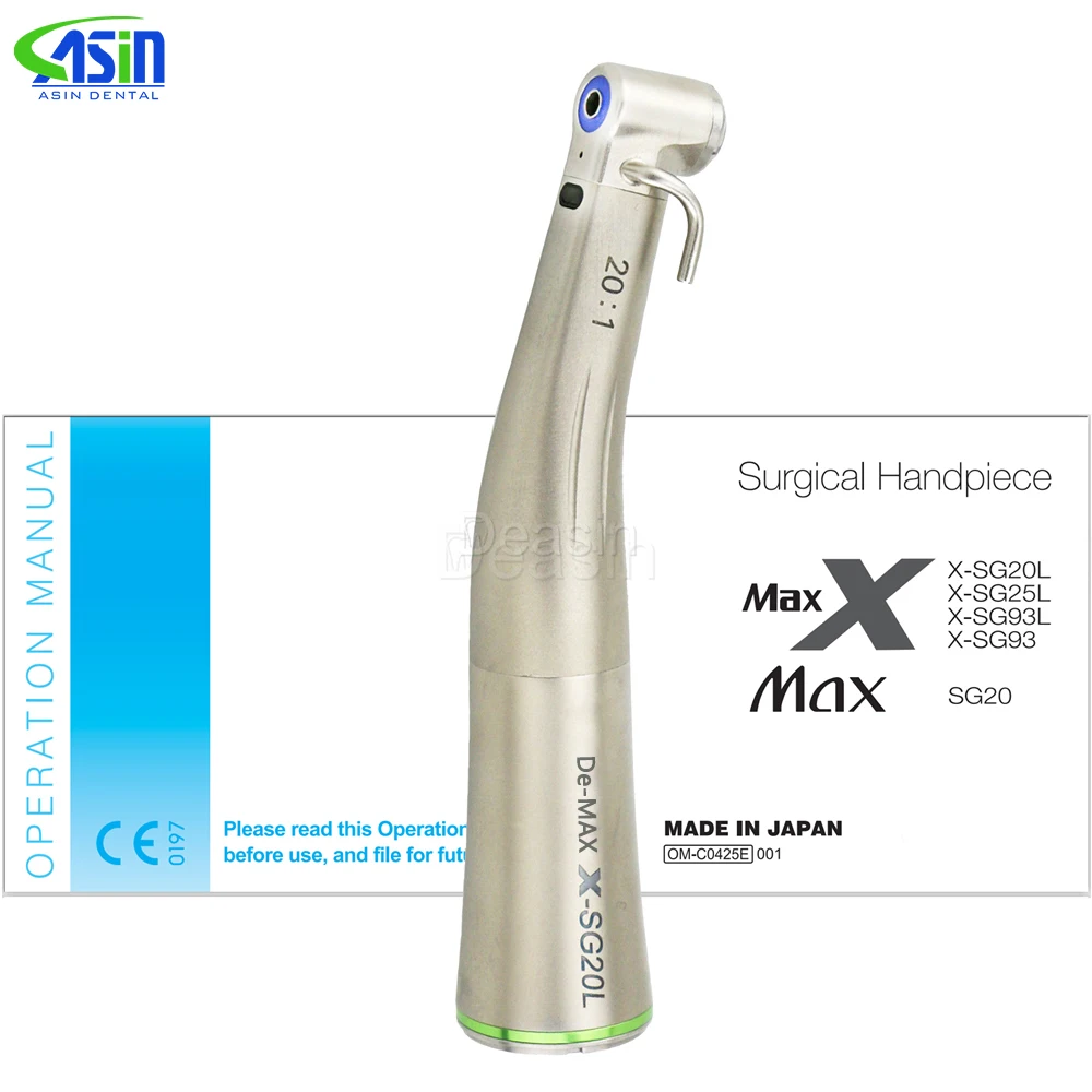 

Dental Electric Motor 20:1 LED Contra Angle Slow Speed Handpiece with generator For Dental Lab Micromotor Polish Tool