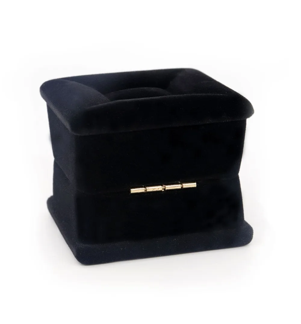 Platz Schwarz Geschenk Sofa Ring Samt Geschenk Box Schmuck Verpackung Für Hochzeit Verlobung Display Halter Lagerung Großhandel – Detail 2