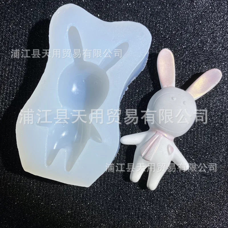 Cartoon rabbit silicone mold manual car mounted aromatherapy gypsum air outlet pendants fragrance expanding drop mold 15-961