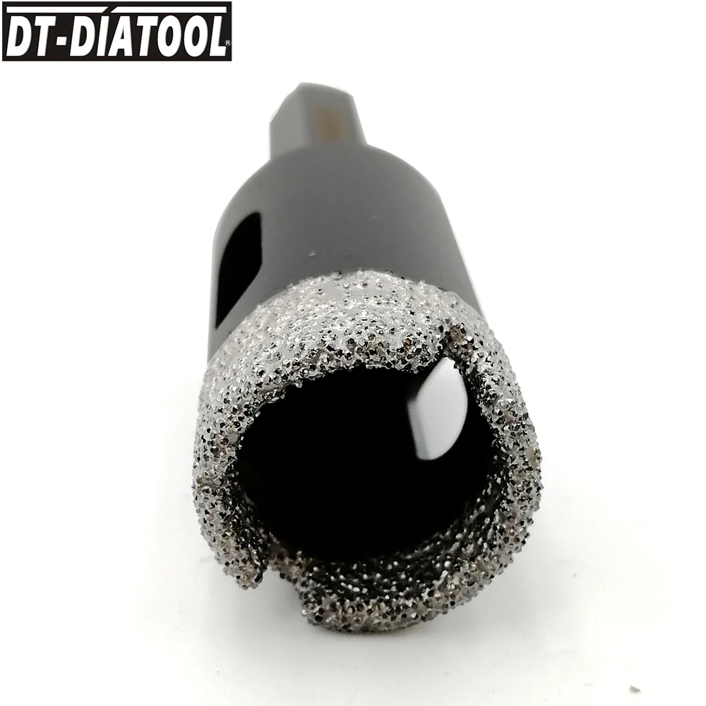 Tige hexagonale brasée sous vide à sec, DT-DIATOOL, 2 pièces, mèche diamantée, tige hexagonale, pour granit, marbre, scie à trous, pour carreaux de céramique, Dia22mm