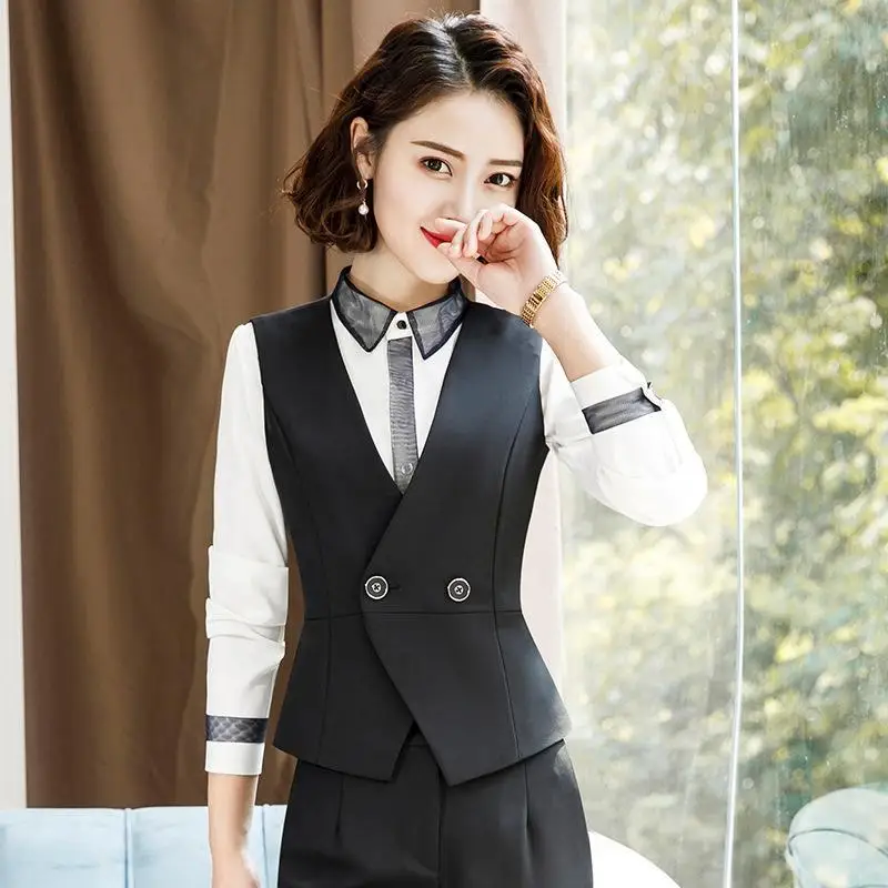 IZICFLY Autumn Winter Style Trouser And Jacket Blazer Two Piece Set Work Wear Black Elegant Business Office Women Pant Suit